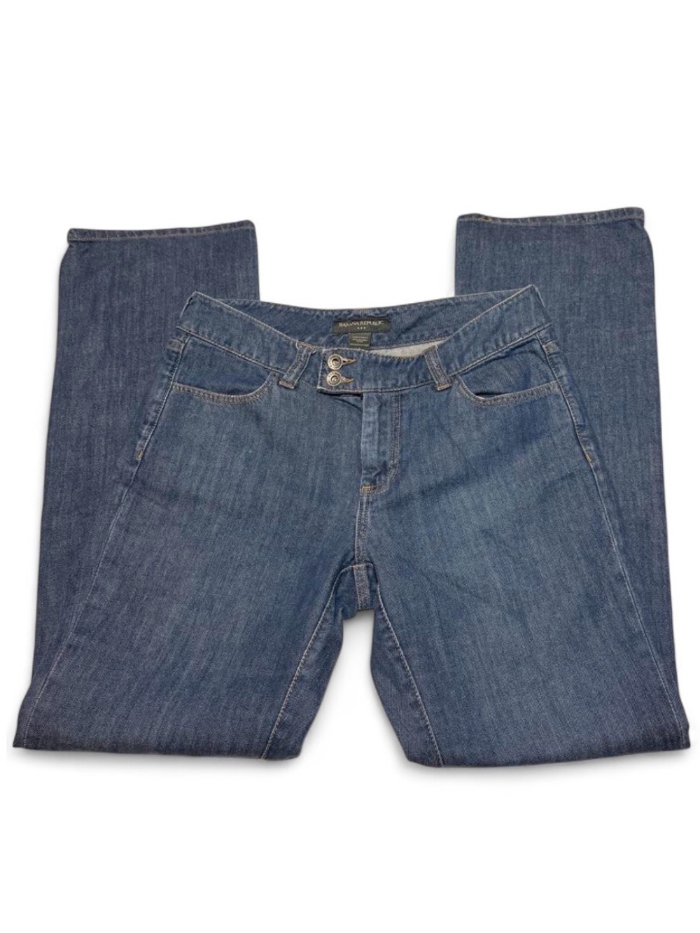 Banana Republic Wide Leg Jeans Blue Denim Low Mid Rise Y2K 2000s Flare Bootcut 8